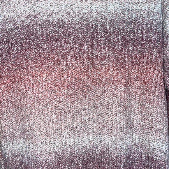 CYNTHIA ROWLEY | Ambre Striped Pink Turtleneck Sweater Size Small B41 - Picture 6 of 9